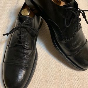 PRADA Mens Oxfords Black Leather Dress Shoes 10.5